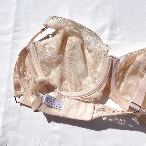 La Perla Studio 2 Underwire Bra 34D Beige Lace - Picture 3 of 5